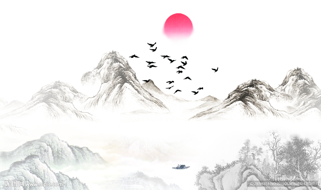 水墨山水画