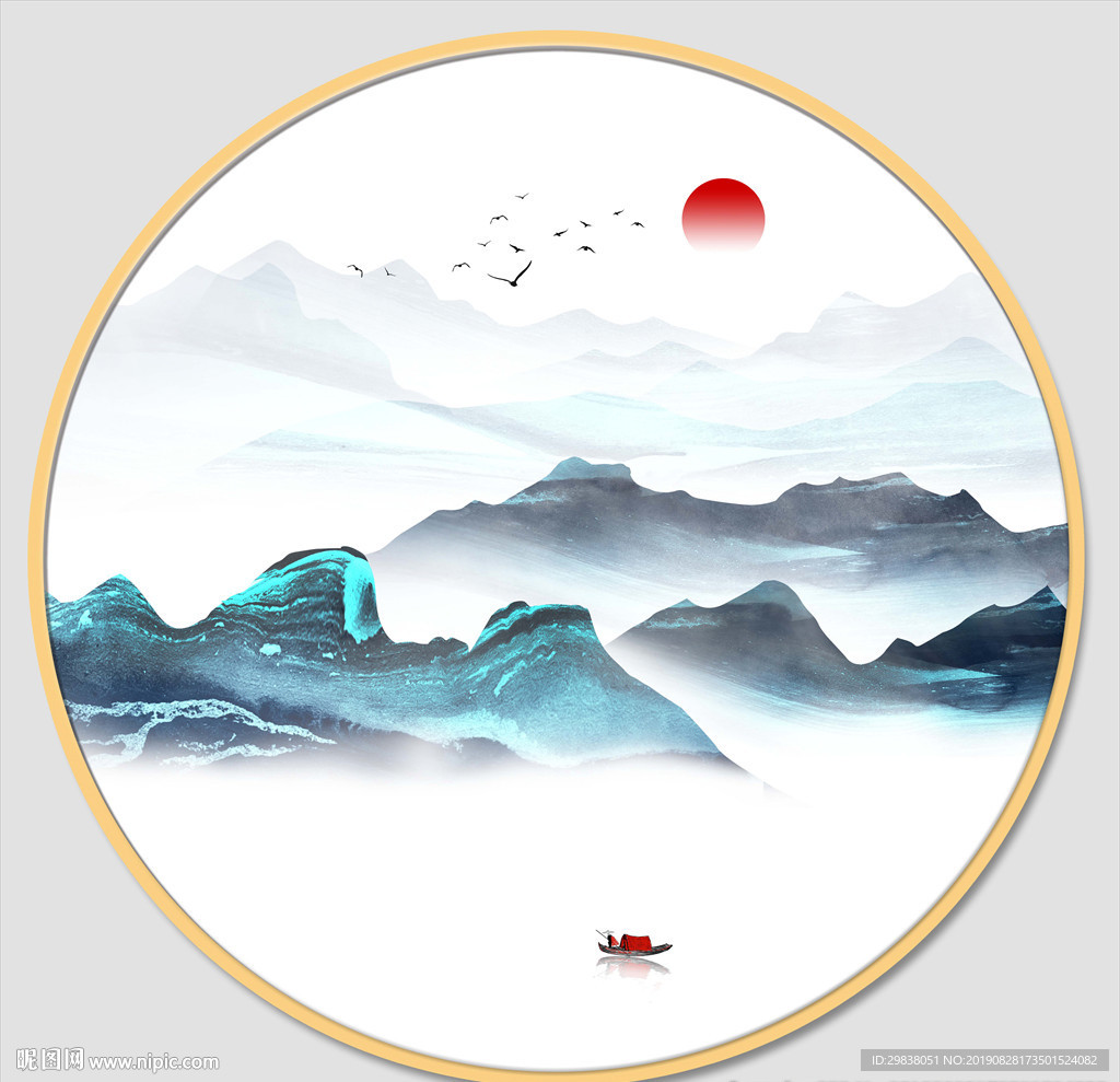水墨山水画