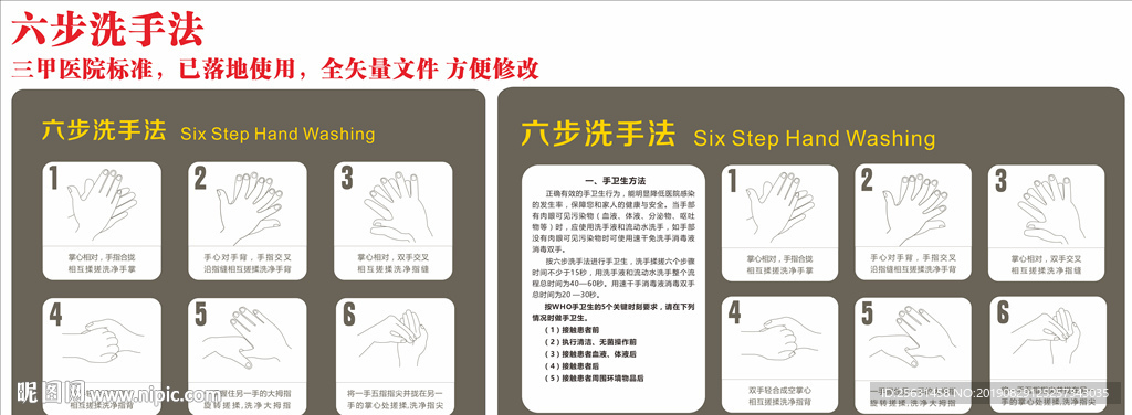六步洗手法