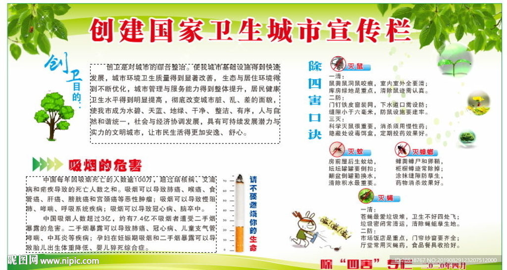 卫生城市宣传栏