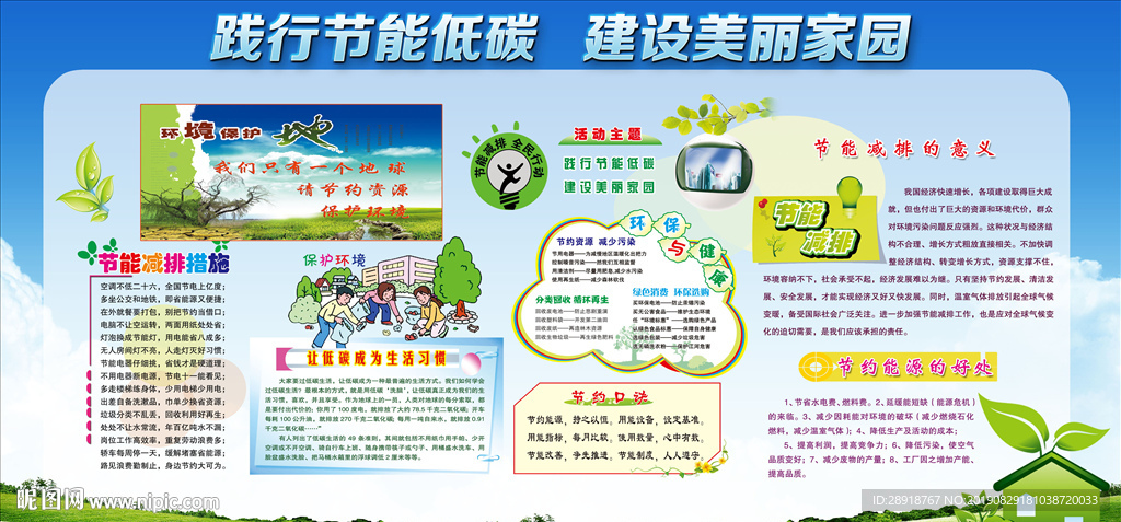 环保低碳宣传栏