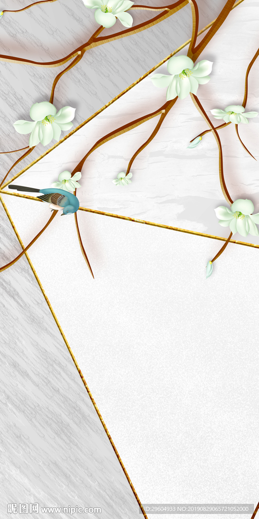 手绘装饰画 玄关TIF分层