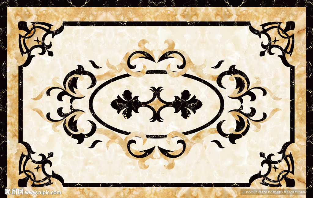 爵士白地拼 石纹地拼  水刀拼