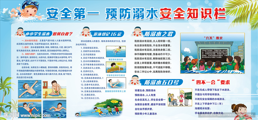 防溺水展板