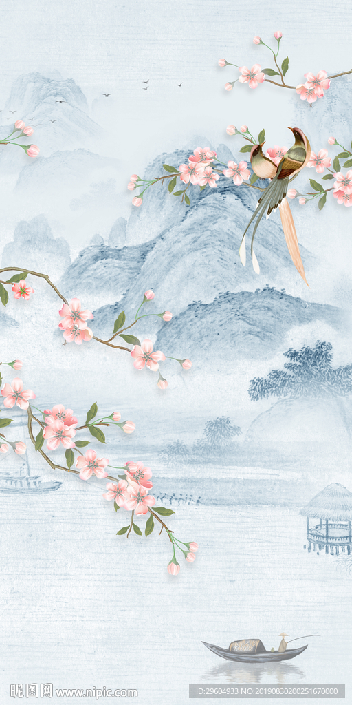 新款山水画 TIF分层 抽象画