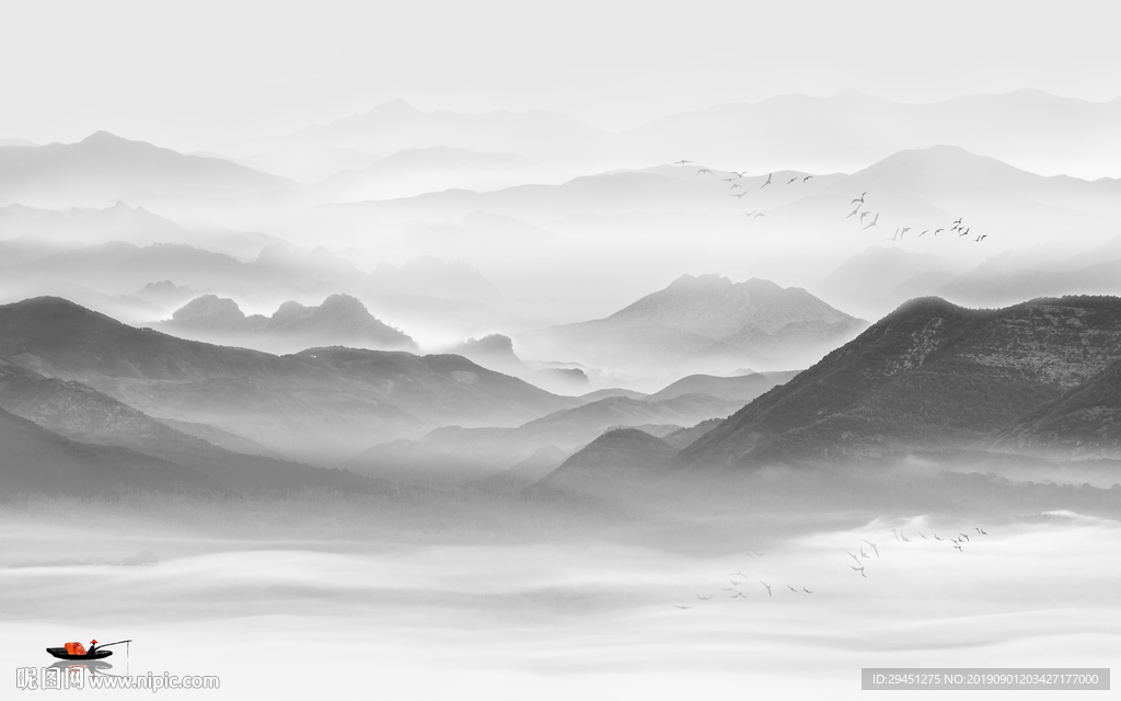 新品风景山水画 TIF分层