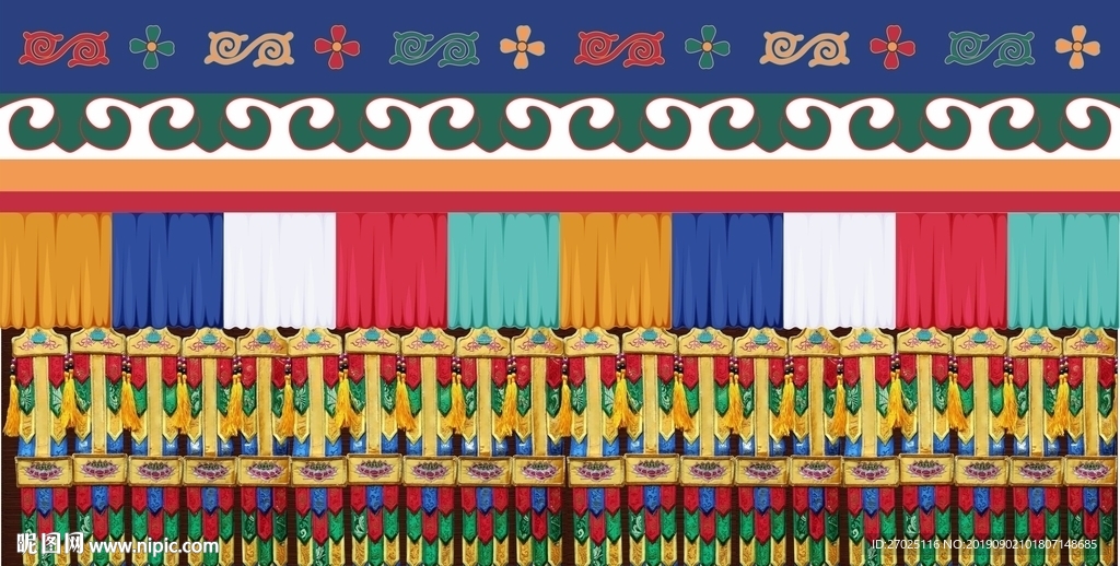甘孜藏族花纹藏族元素