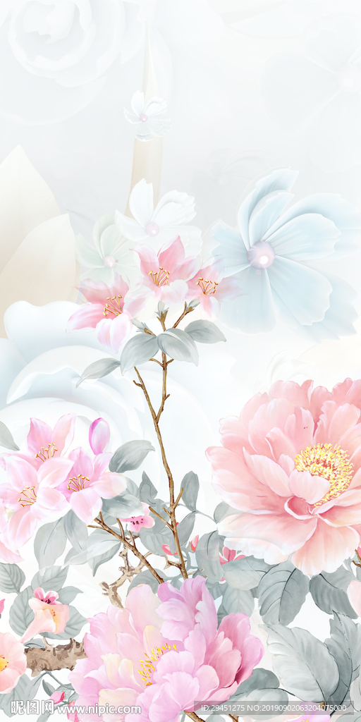 花纹北欧装饰画 TIF分层