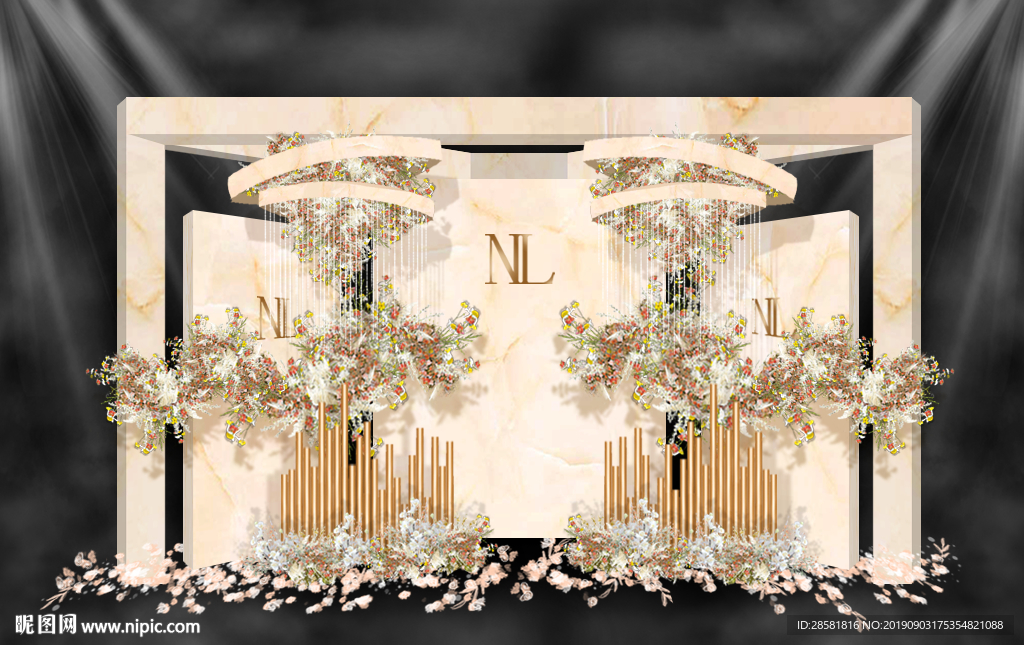 香槟色简约婚礼效果图