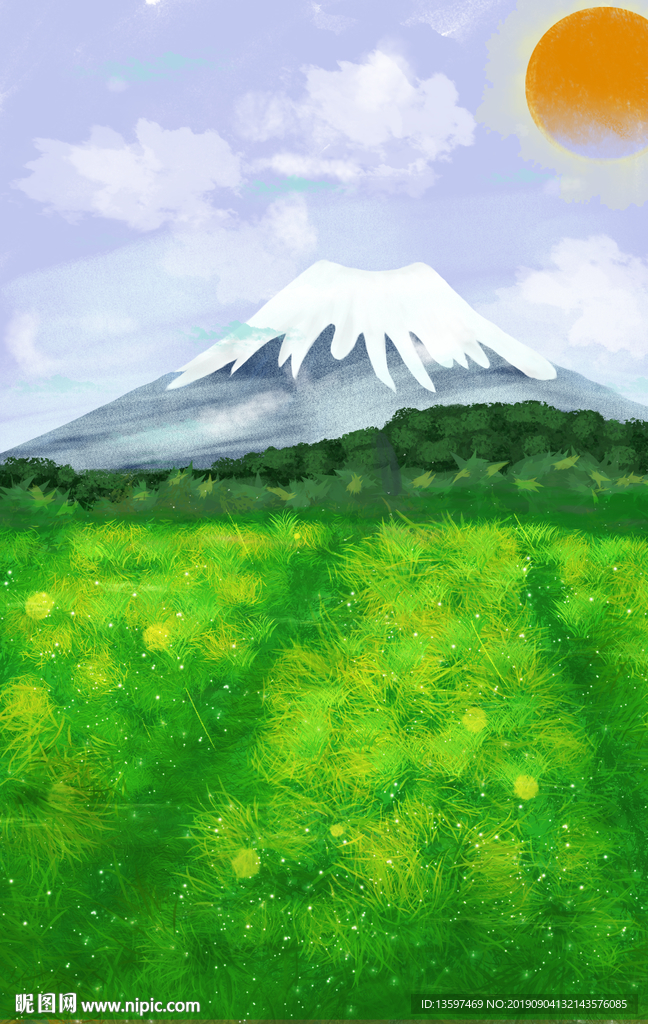 手绘风景画
