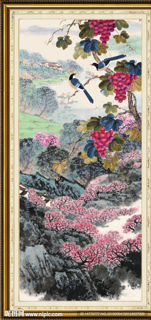 国画葡萄