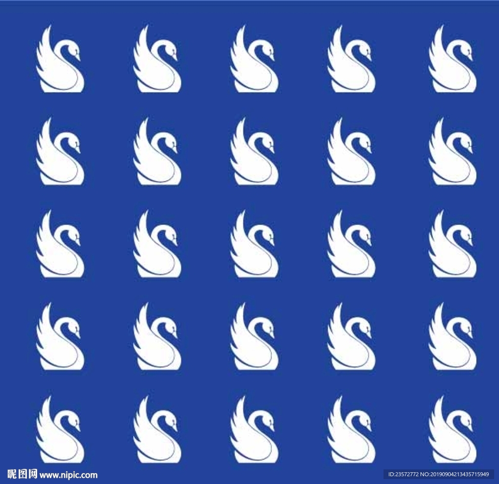 天鹅矢量花纹