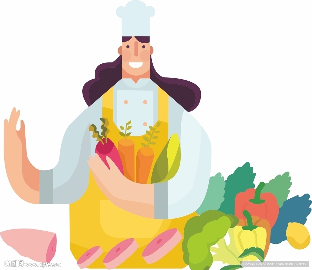 厨师插画