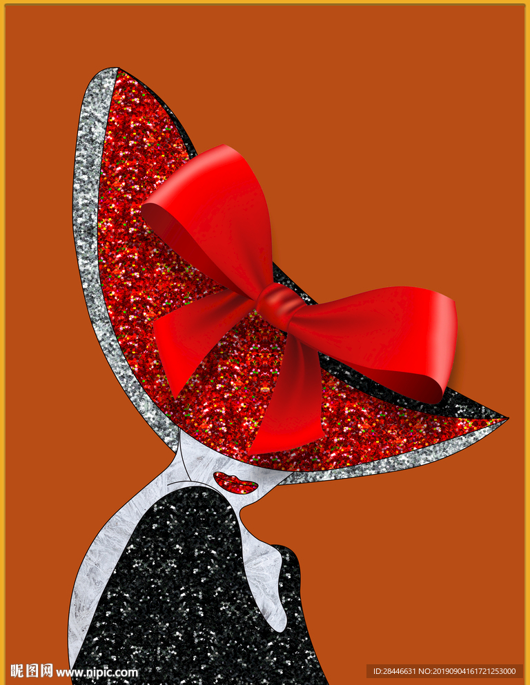 现代琉璃彩抽象人物装饰画