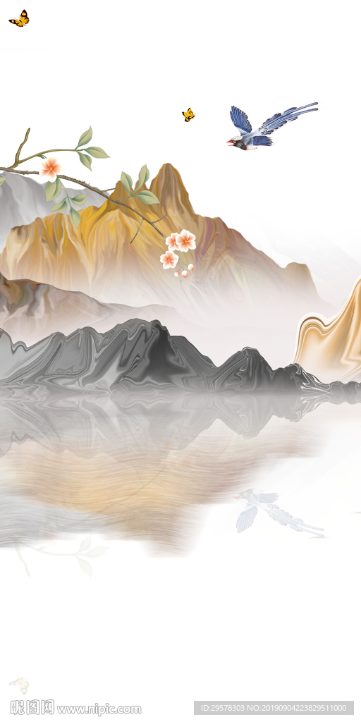 高清现代玄关画 TIF分层画