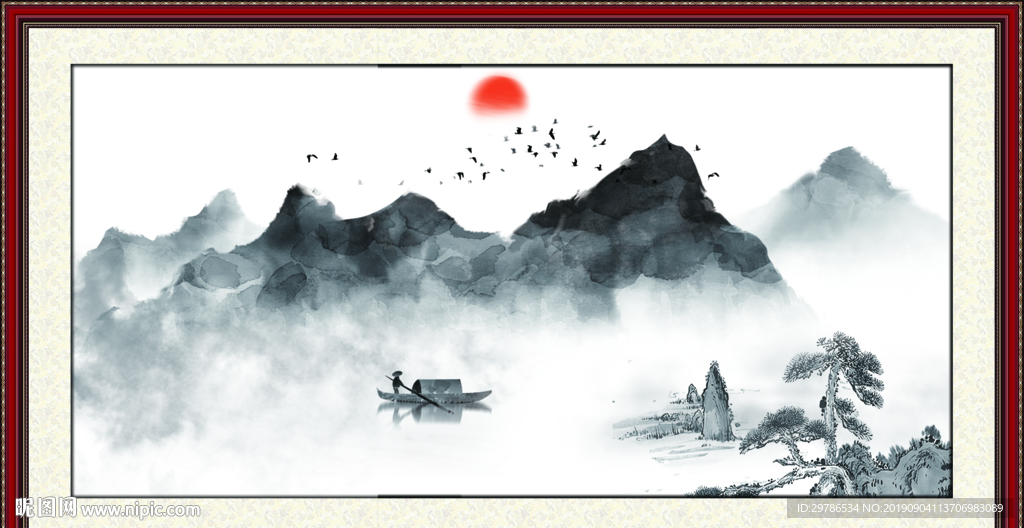 水墨山水画