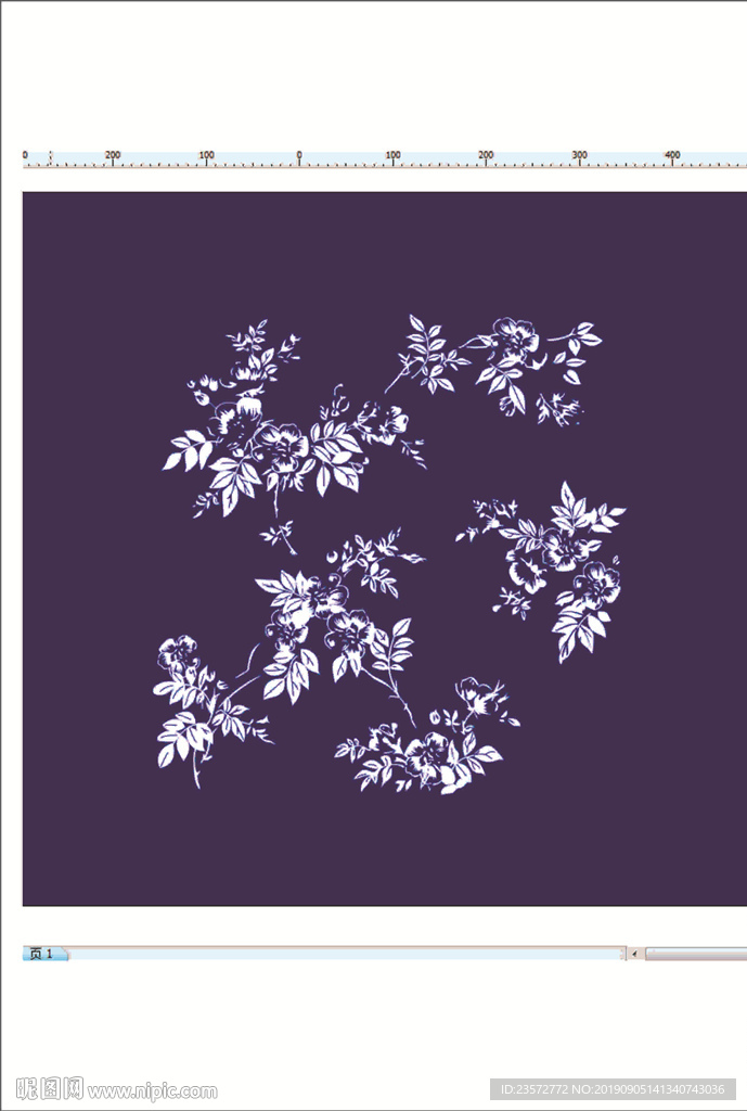 田园风格印花矢量