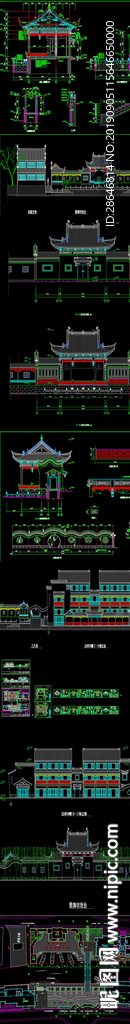 新中式古代戏楼CAD图库