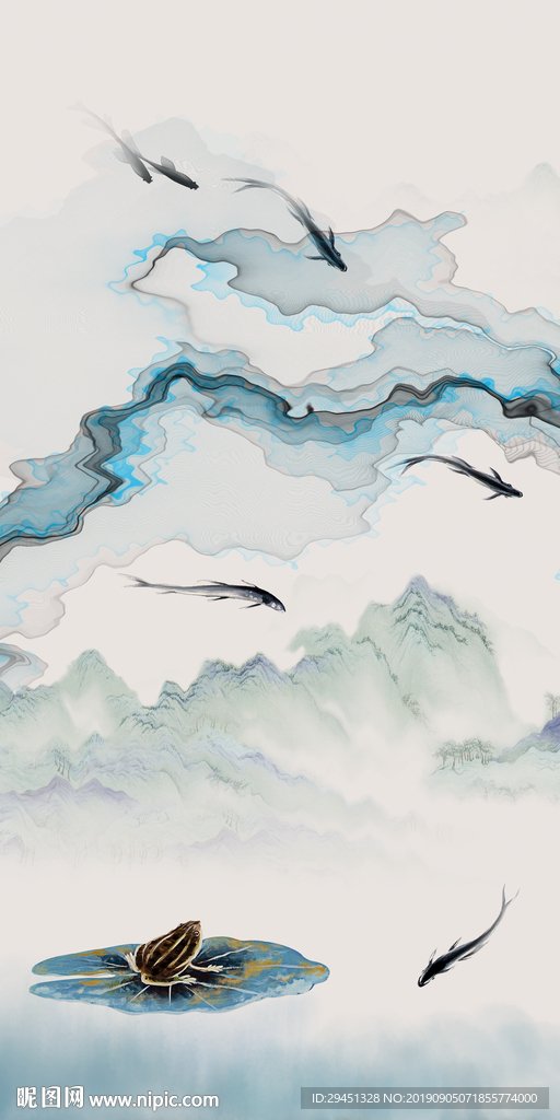 新品新玄关画 TIF分层画