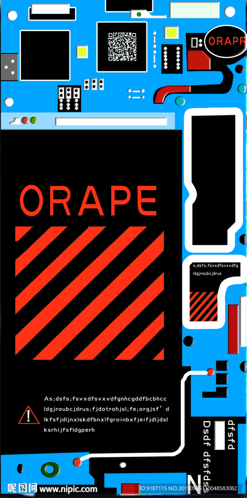 手机壳图案电池板