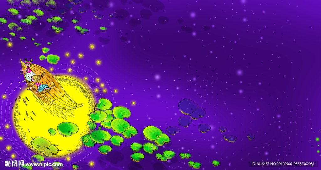 中秋 节气稿 地产 手绘 卡通