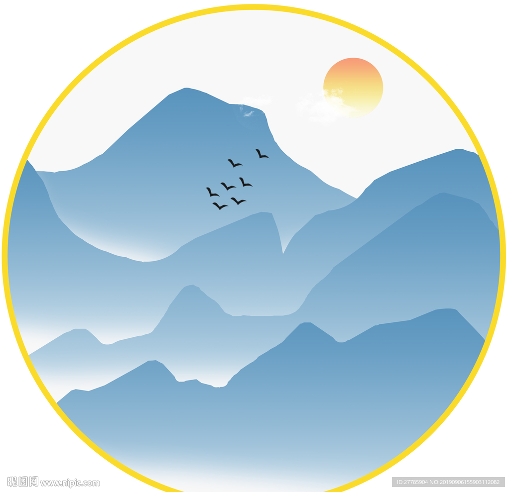 水墨画 山水