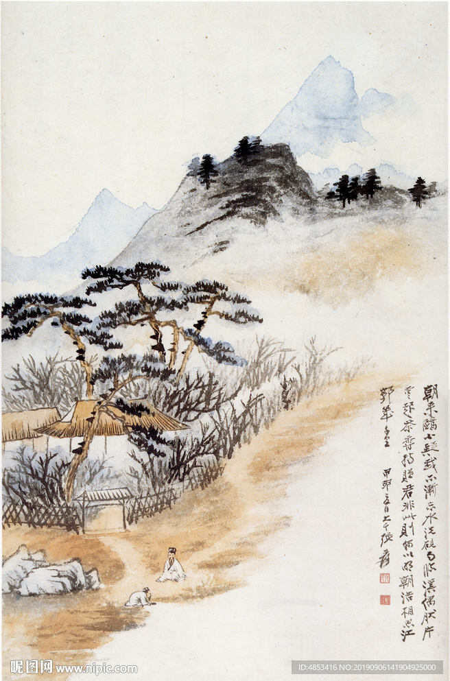 张大千山水人物画