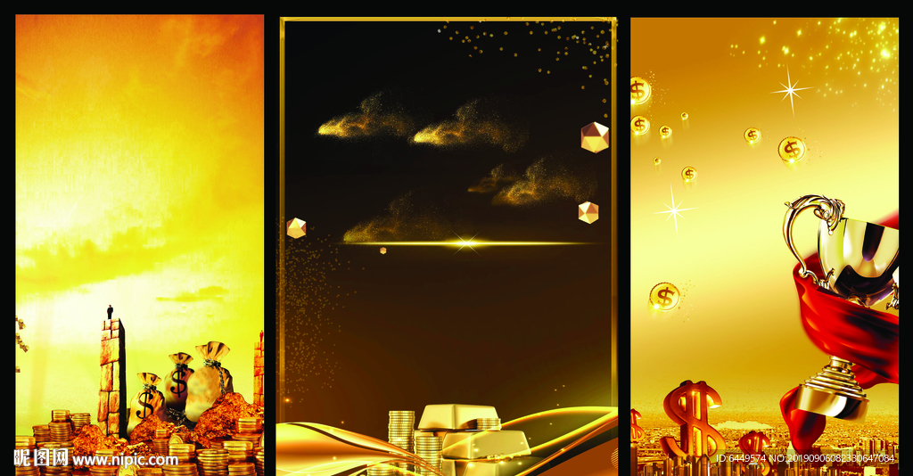 金色财富背景
