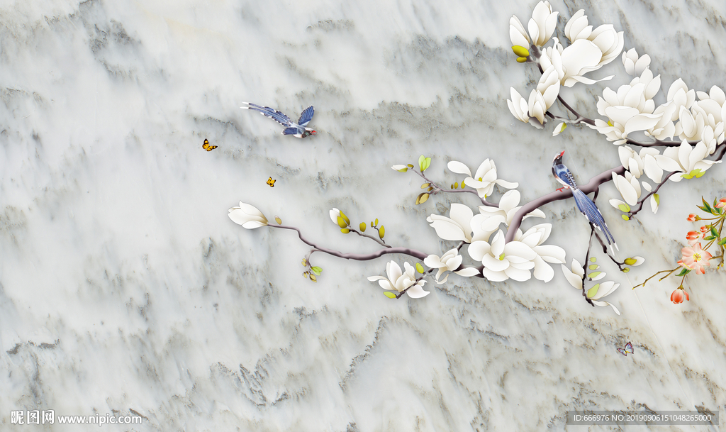 新中式花鸟山水