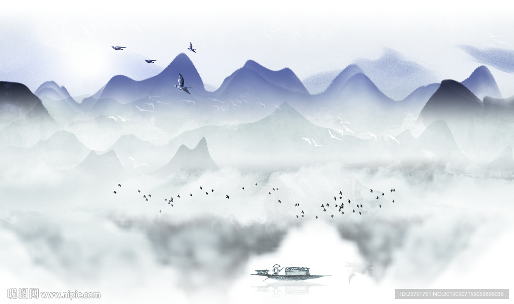 山水壁画