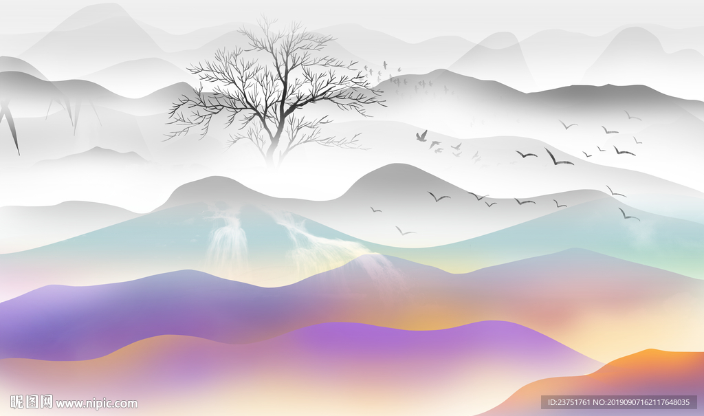 山水壁画