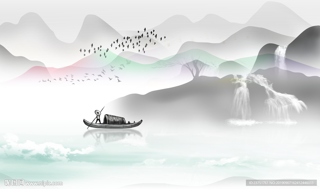 山水壁画