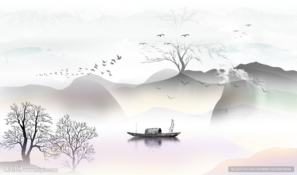 山水壁画