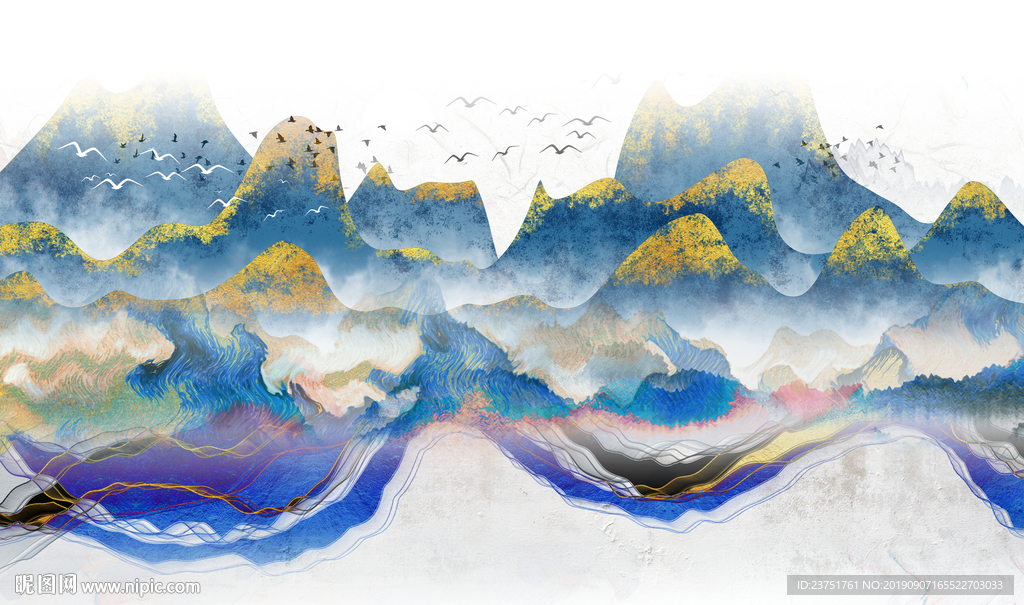山水壁画
