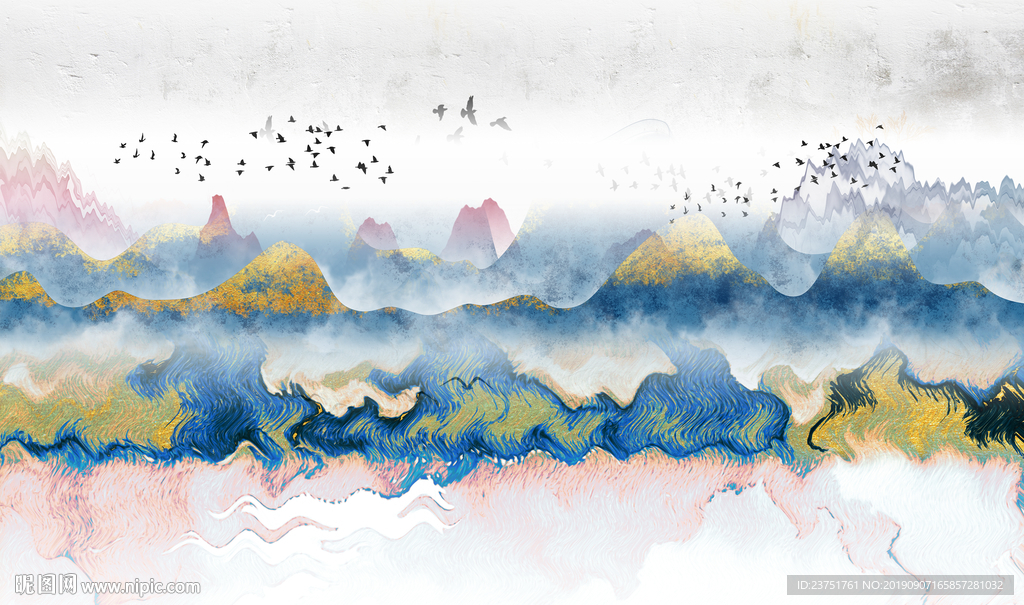 山水壁画