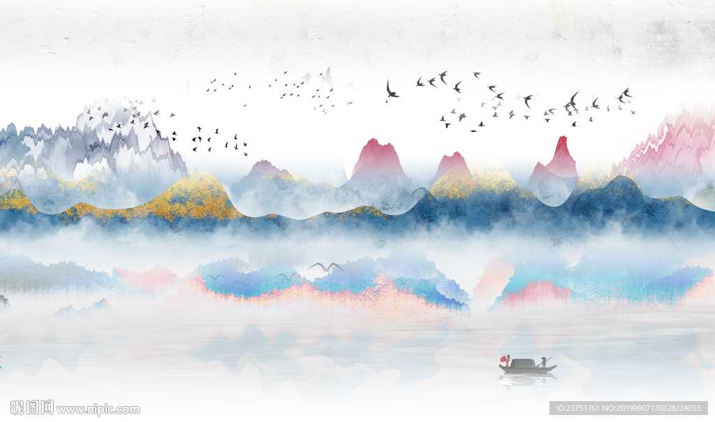 山水壁画
