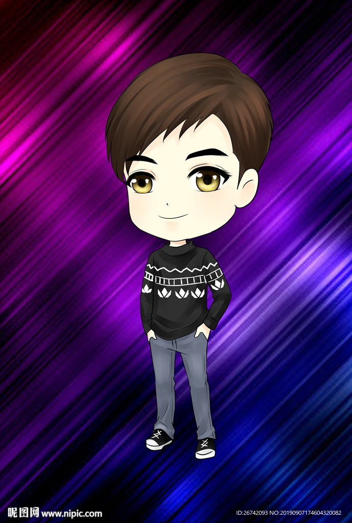 原创Q版 PSD精细分层人物