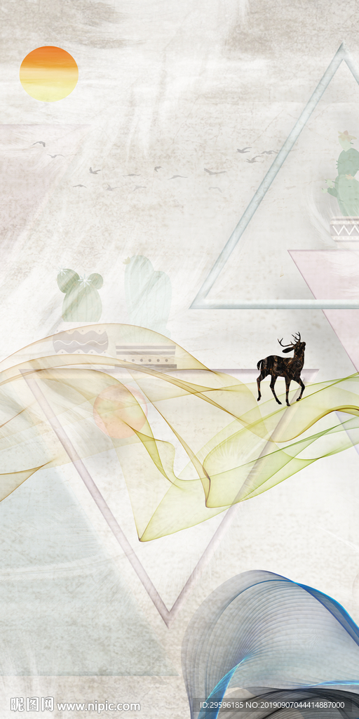 精品装饰新玄关画 TIF分层