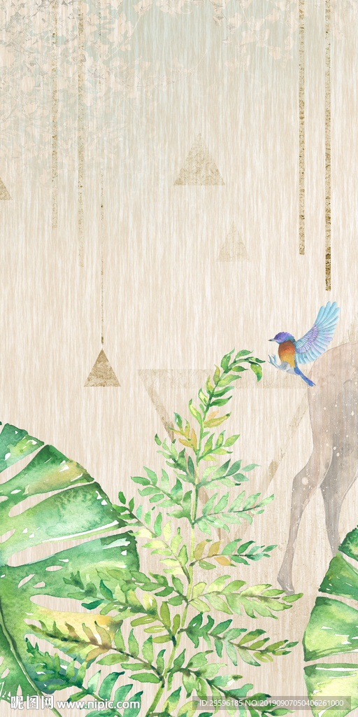 叶子饰新玄关画 TIF分层