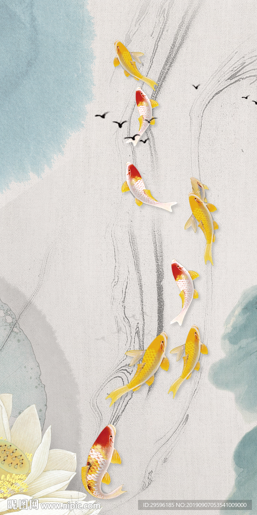 九鱼玄关精美新画 TIF分层