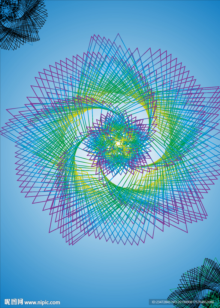 炫酷五角星海报