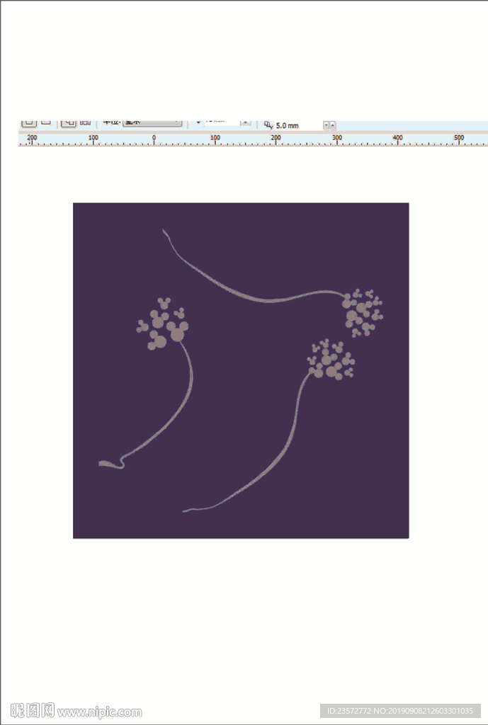 田园风格印花矢量