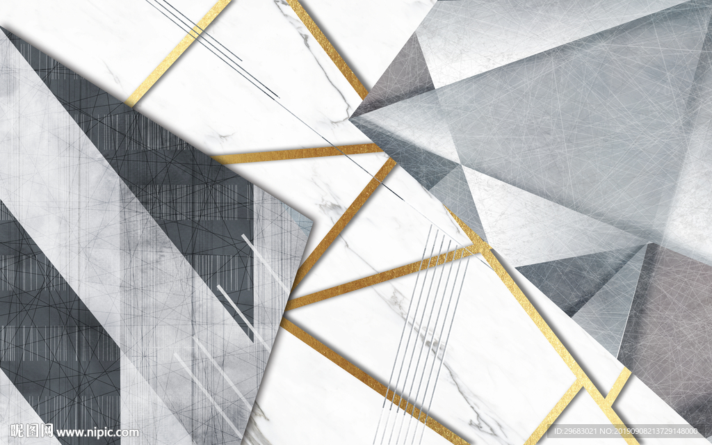 爵士白几何石材 TIF分层画