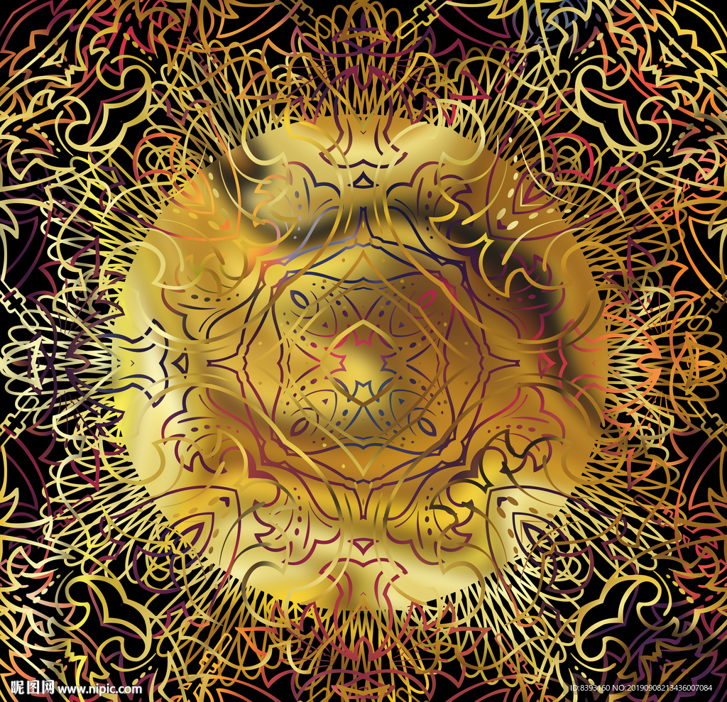 古典花纹装饰画