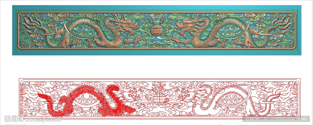 龙柜抽斗  木雕素材 精雕图