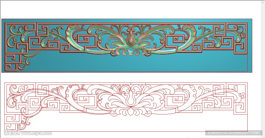 门头_洋花板挂落 精雕图 镂空