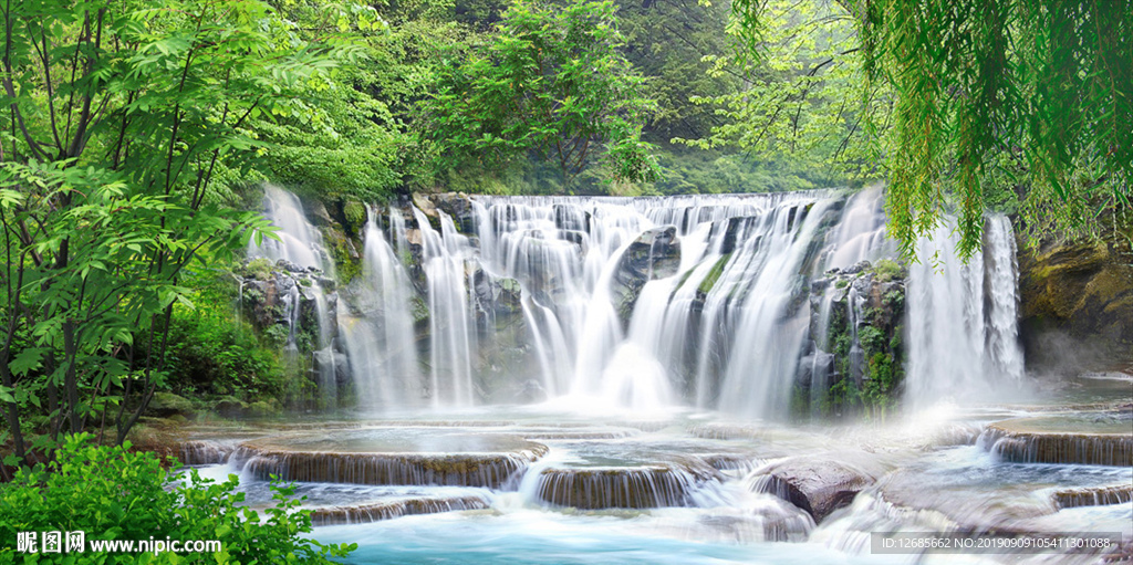 聚财山水风景 微信图片