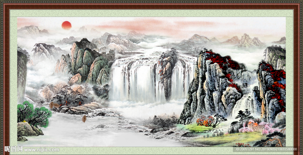 聚宝盆风水画