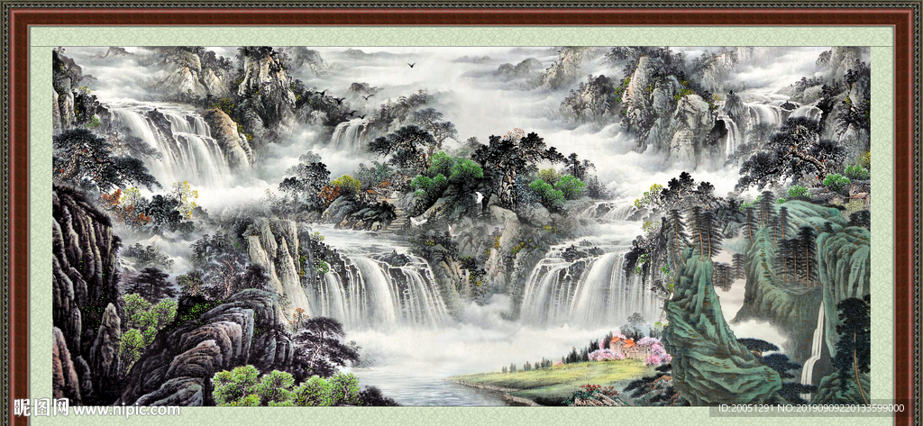 聚宝盆风水画