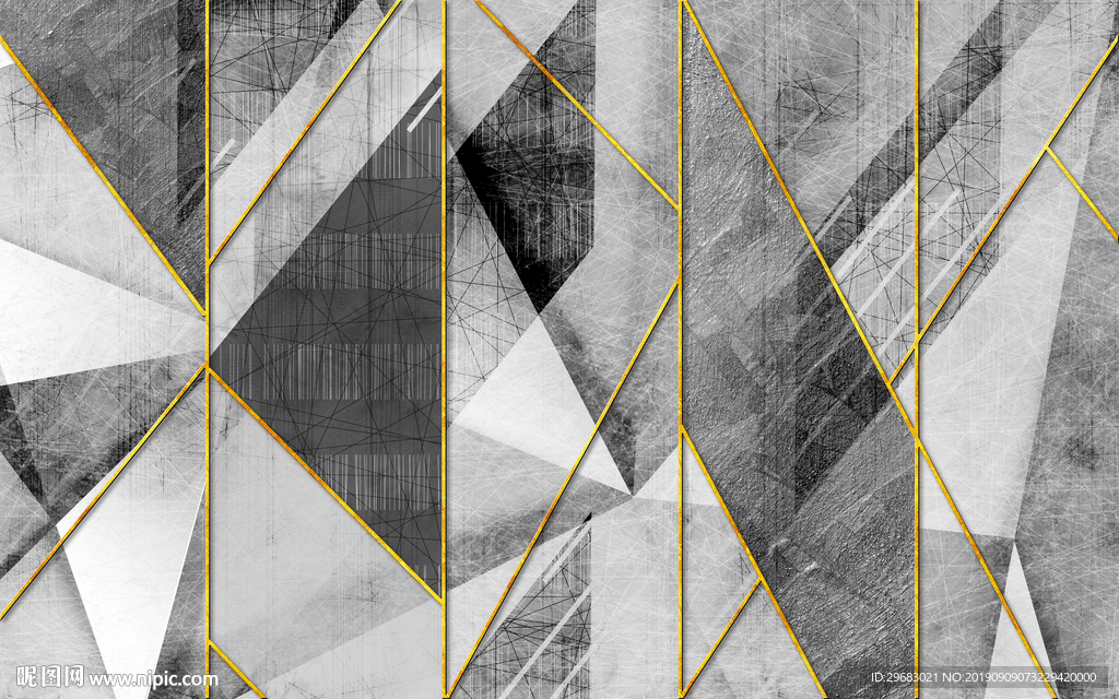 高级灰几何石材 TIF分层 爵